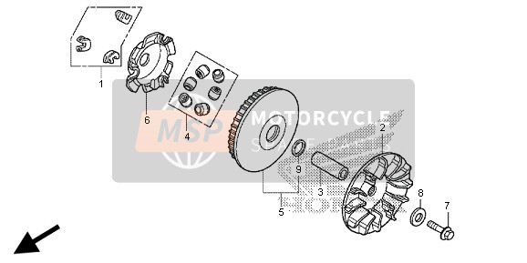 Honda SH300R 2013 Drive Face para un 2013 Honda SH300R